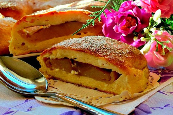Творожники с яблочками